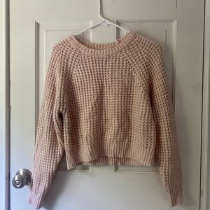 pink knit sweater